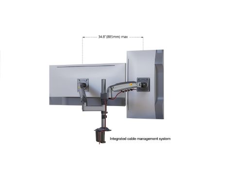 Timob Nb Ergonomic H180 17''-27'' Uyumlu Çift Kol Amortisörlü 2-9kg Profosyonel Monitör Standı
