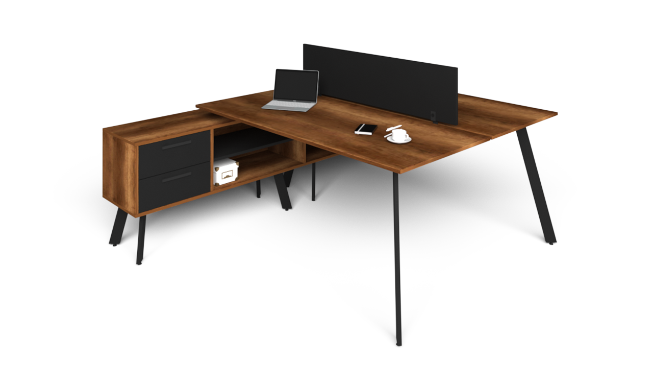 Fly İkili Etejerli Workstation