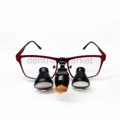 3,5X Büyütmeli Kablolu Işıklı Classic Custom Loupe - Titanyum Çerceve