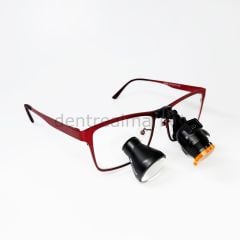 3,5X Büyütmeli Kablolu Işıklı Classic Custom Loupe - Titanyum Çerceve