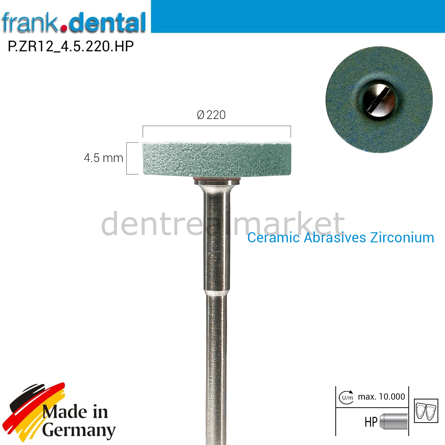 Zirkon & Seramik Abrasive - P.ZR12 - Ø220 mm