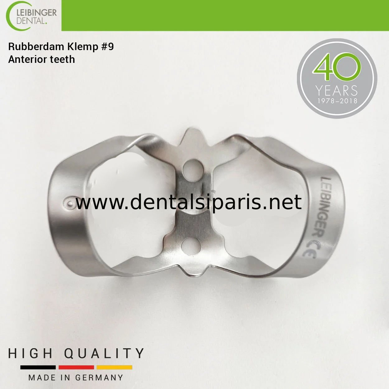 Rubberdam Klemp #9 - For Anterior Teeth