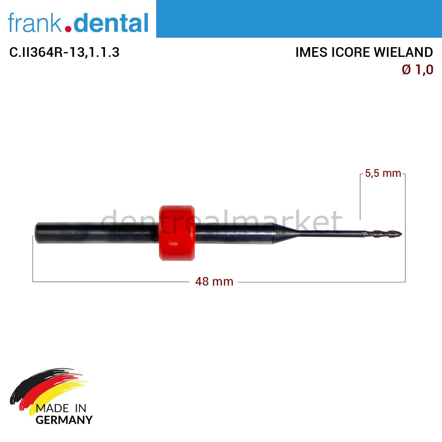 Imes Icore Wieland Cad Cam Drill 1,0 mm