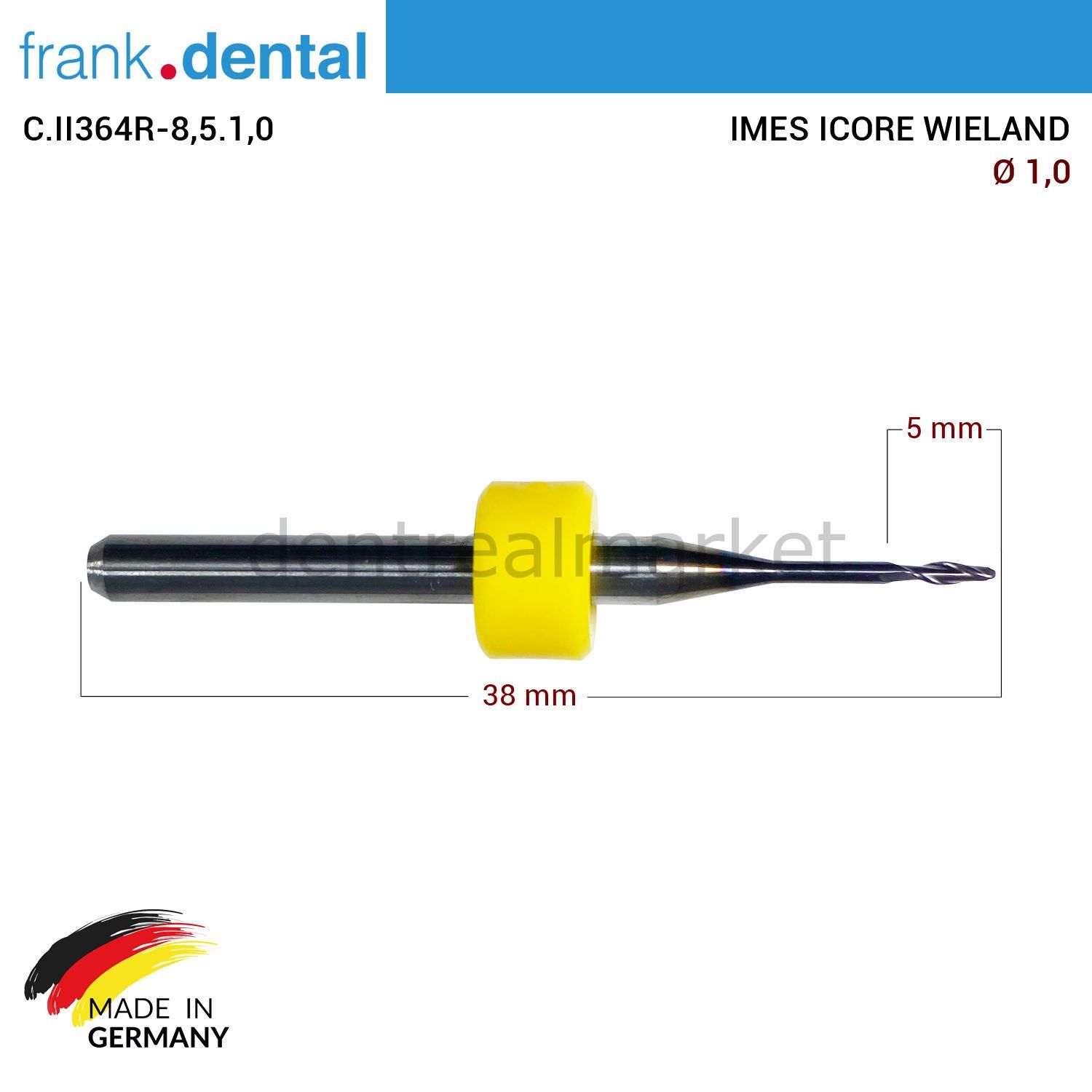 Imes Icore Wieland Cad Cam Drill 1,0 mm