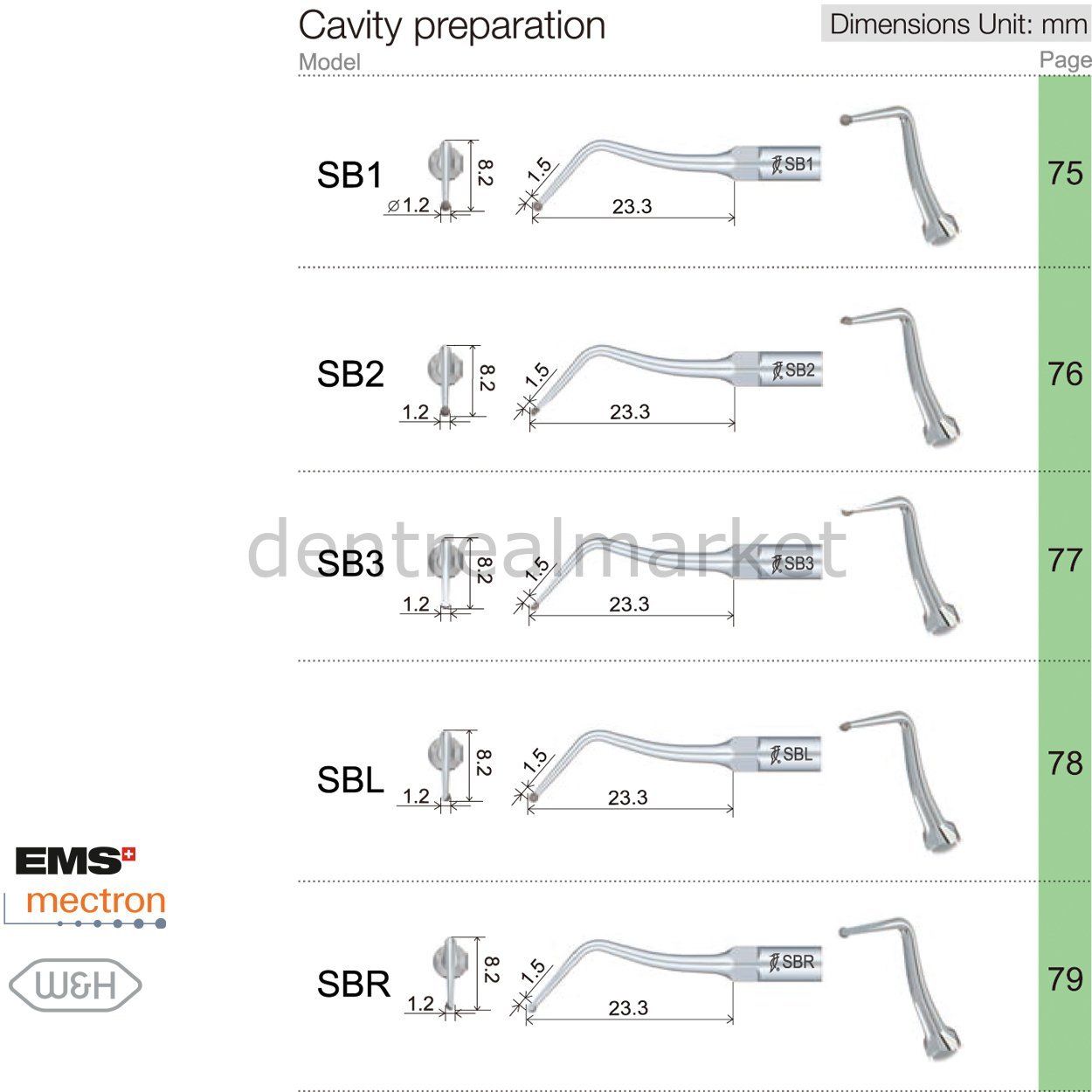 Cavity Preparation Kavitron Uçları - Ems,Mectron,Woodpecker,WH Uyumlu