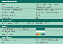 Beaver4 Hareketli Sehpa - Tarayıcı Sehpası - Metalik Yeşil