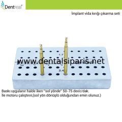 İmplant Vida Kırıgı Çıkarma Drill Seti