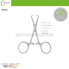 BACKHAUS - Hemostatik Pens, Havlu Kelepçesi 11 cm