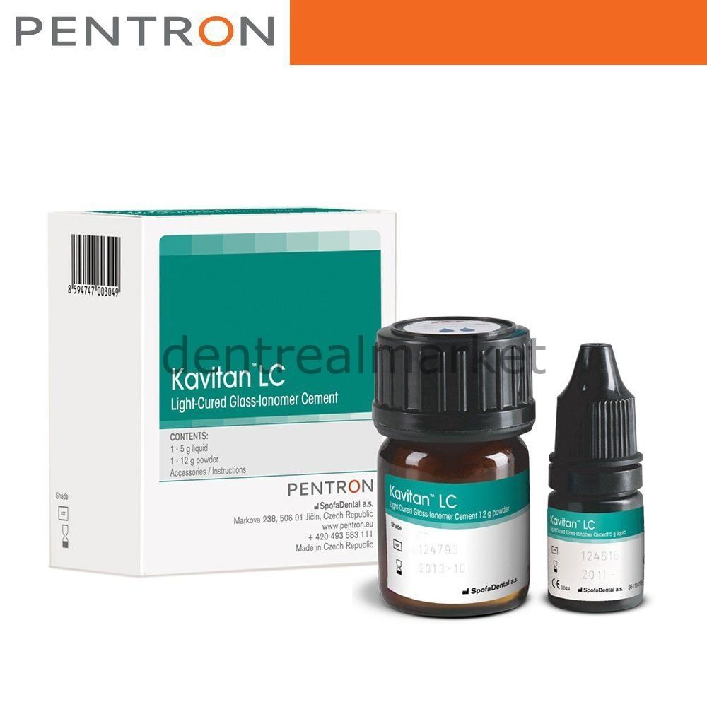 Kavitan LC Işıkla Sertleşen Cam İyonomer Kaide 12 gr Toz + 5 ml Likit SKT: 01/2021***