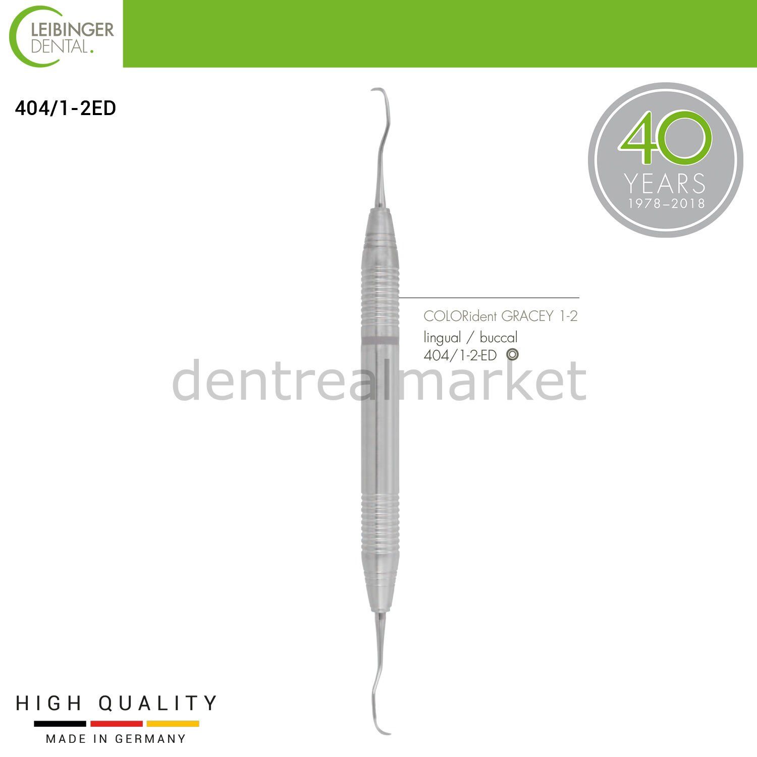 COLORident Gracey Curette 1-2 Lingual, Buccal - Periodontal Küret
