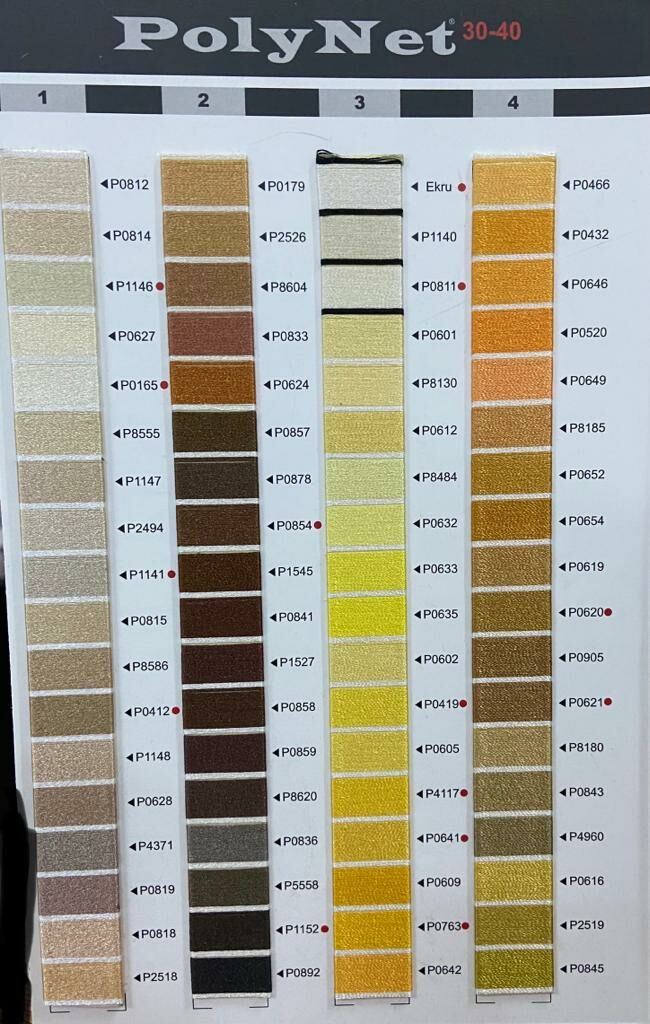 PolyNet 30 (2.500 Metre) Polyester Nakış İplik. 1 Kutu (12 Adet)