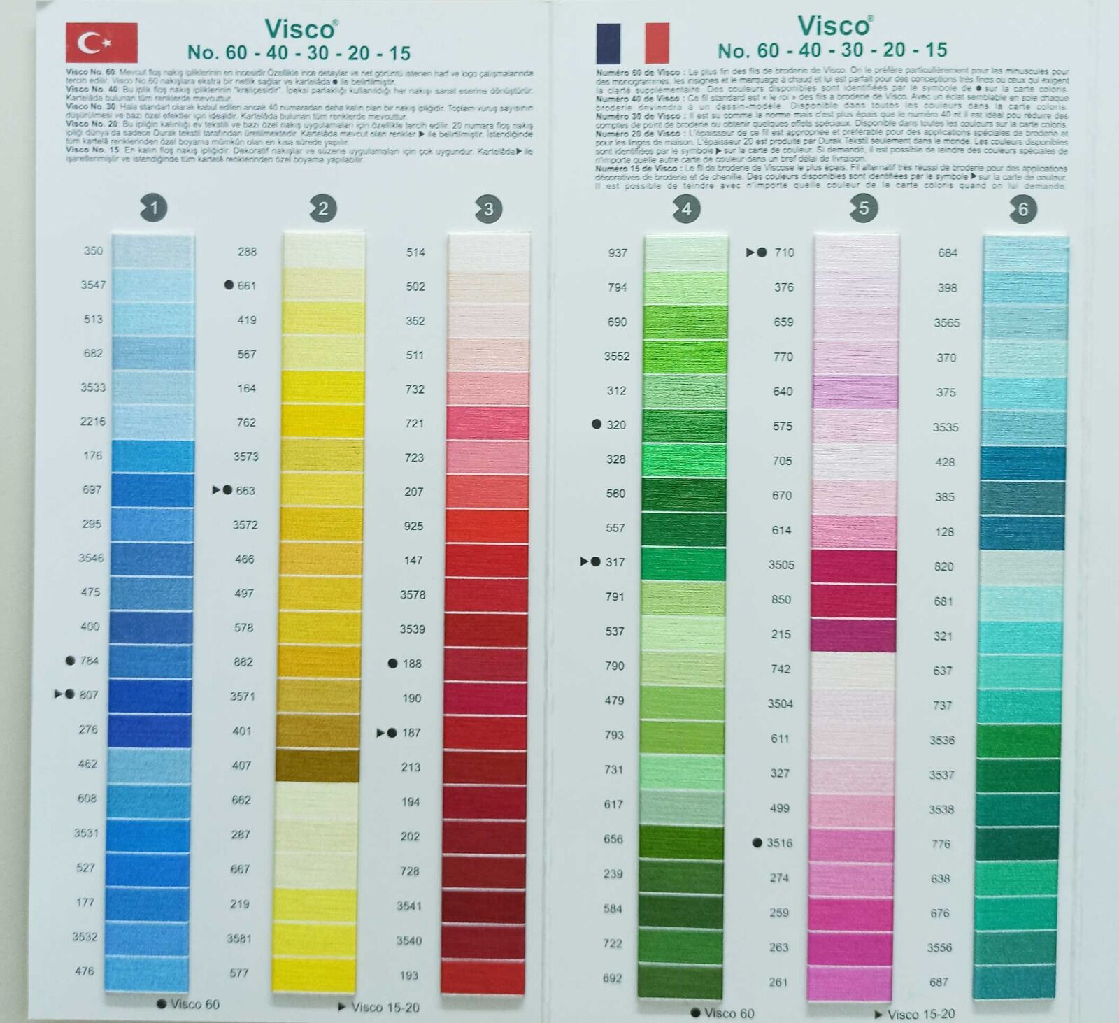 Durak Visco 30 (Floş) Nakış İplik 2.500 Metre.1 Kutu (12 Adet)