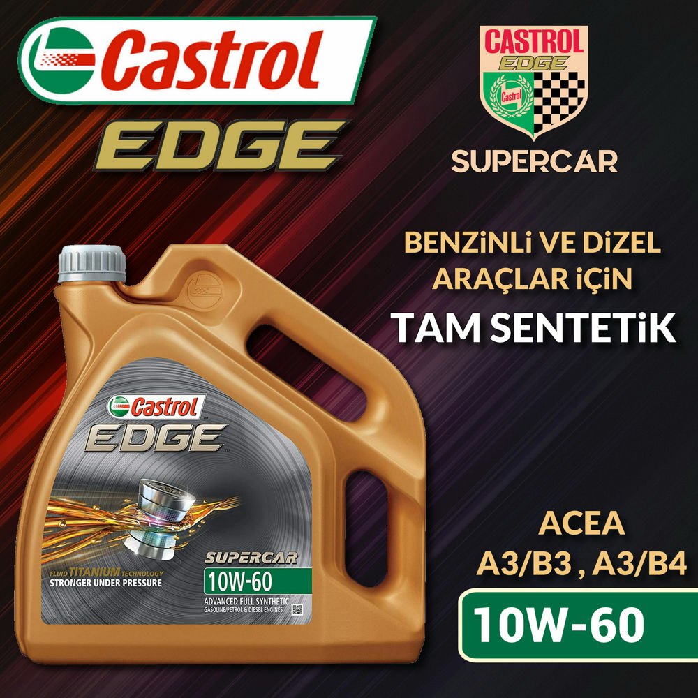 Castrol Edge Supercar 10W-60 4 Lt Motor Yağı (Üretim Yılı: 2022)