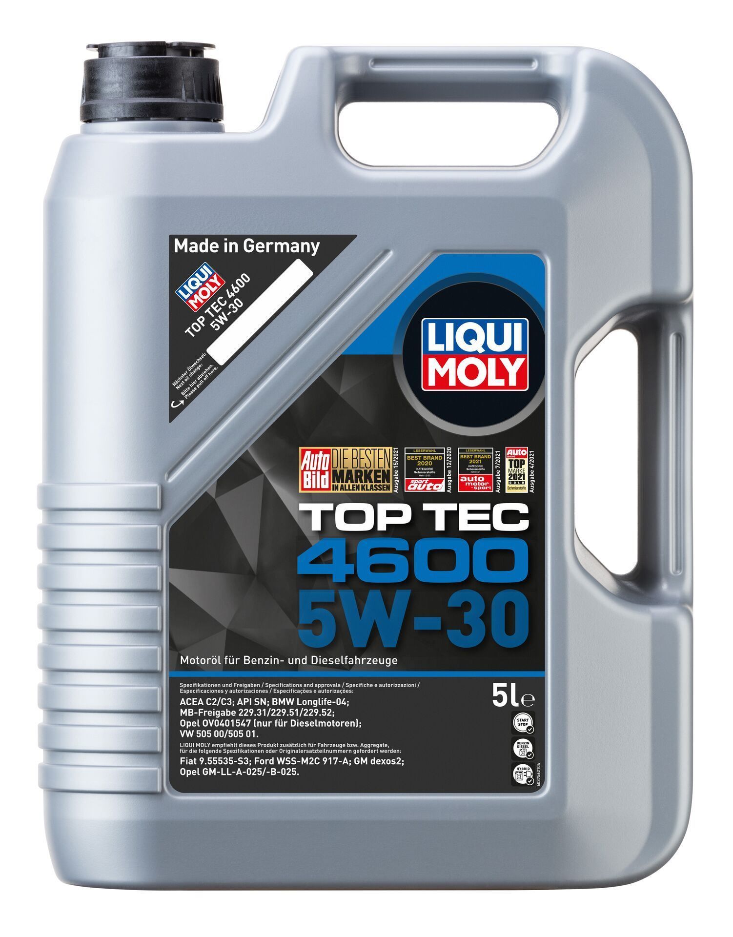 Liqui Moly Top Tec 5W-30 4600 5 Lt. Motor Yağı (Üretim Yılı: 2024)