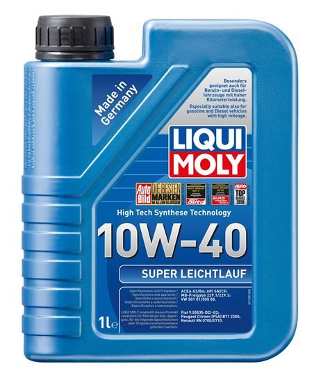 LIQUI MOLY 10W40 Motor Yağı Süper Sentetik SUPER LEICHTLAUF 1 Litre (9503)