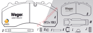 DİSK FREN BALATASI - MERC.AXOR,IVECO E.TECH,SCANIA,DAF,BPW,SAF,MAN - 980102570-(29087)