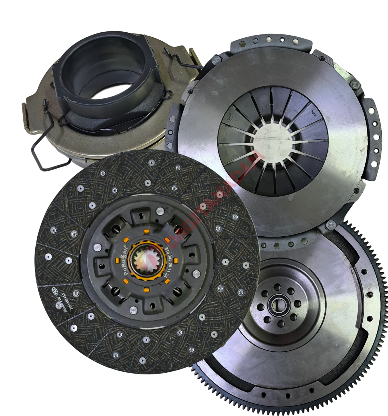 DEBRİYAJ SETİ - ISUZU NNR-NLR-NLR LONG / BASKI+DİSK+RULMAN+VOLAN+VOLAN RULMANI HE
