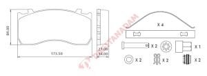 BLU DİSK FREN BALATASI MAN TGL - BMC PROBUS - 29115