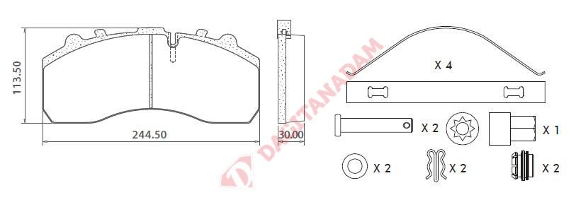 BLU DİSK FREN BALATASI MERCEDES ACTROS -AXOR - 29087/29105