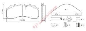 BLU DİSK FREN BALATASI MERCEDES ACTROS -AXOR - 29087/29105