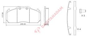 BLU DİSK FREN BALATASI RVI MAGNUM - PREMİUM MAN - 29131