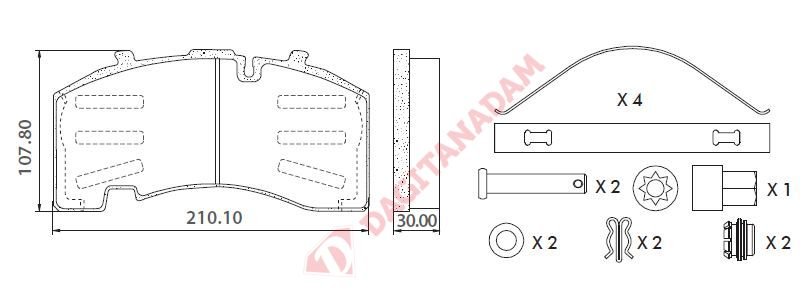 BLU DİSK FREN BALATASI SAF BP-W DORSE - 29171