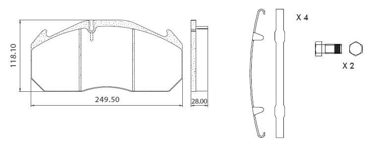 BLU DİSK FREN BALATASI - Mercedes 403 - 29030