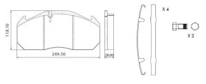 BLU DİSK FREN BALATASI - Mercedes 403 - 29030
