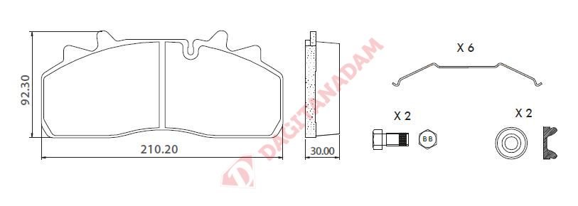 BLU DİSK FREN BALATASI SAF JUMBO DİNGİL ÖN-ARKA - 29159/29126