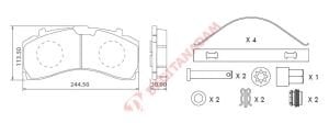 BLU DİSK FREN BALATASI MERCEDES Y.M ÖN - 29246