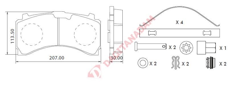 BLU DİSK FREN BALATASI MERCEDES Y.M ARKA - 29244