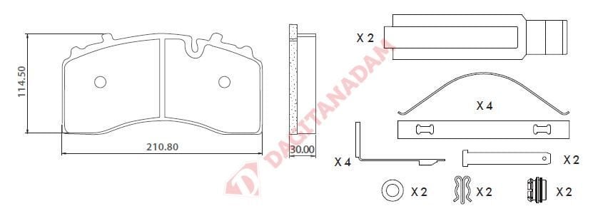 BLU DİSK FREN BALATASI BP-W DİNGİL (BÜYÜK) Y.M - 29228