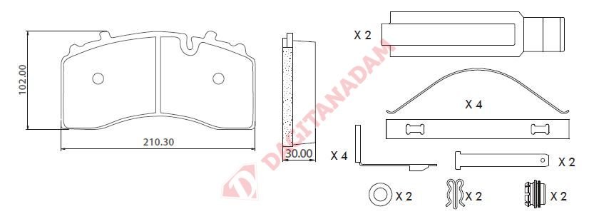 BLU DİSK FREN BALATASI BP-W DİNGİL (KÜÇÜK) Y.M - 29227