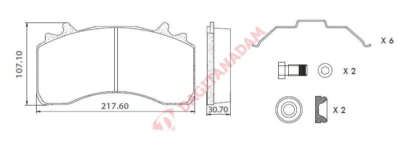 BLU DİSK FREN BALATASI MAN TGX Y.M - 29279