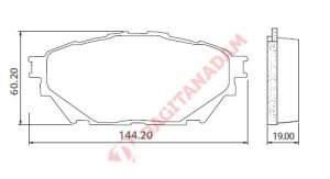 BLU DİSK FREN BALATASI MİTSUBİSHİ FUSO CANTER EURO 5 - 25749