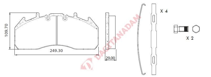 TVS DİSK FREN BALATASI RVI MAGNUM - VOLVO FE-FM - 29174