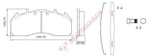 TVS DİSK FREN BALATASI RVI MAGNUM - VOLVO FE-FM - 29174