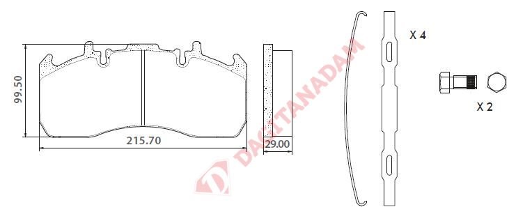 LUMAG DİSK FREN BALATASI RVI MİDLUM VOLVO FL - 29173