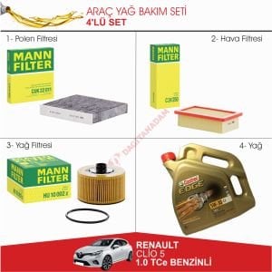 Renault Clio 5 - 1.0 TCe Benzinli Yağ Bakım Seti
