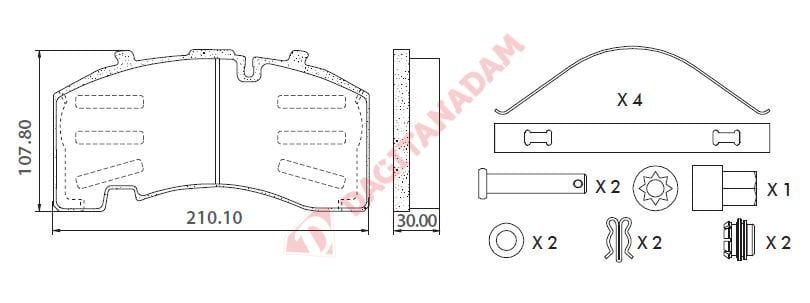 LUMAG DİSK FREN BALATASI SAF BP-W DORSE - 29171