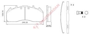 LUMAG DİSK FREN BALATASI RVI MAGNUM - VOLVO FE-FM - 29174
