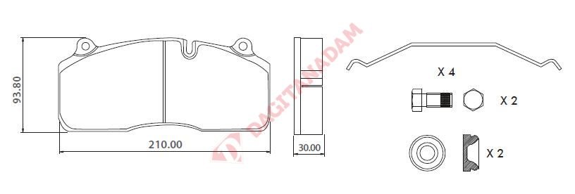 LUMAG DİSK FREN BALATASI SAF DORSE - 29175/29195