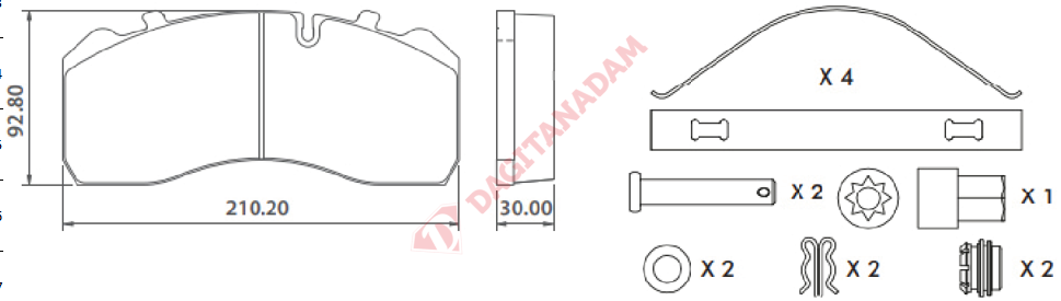 DİSK FREN BALATASI - 29093 MERCEDES ATEGO