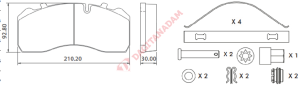 DİSK FREN BALATASI - 29093 MERCEDES ATEGO