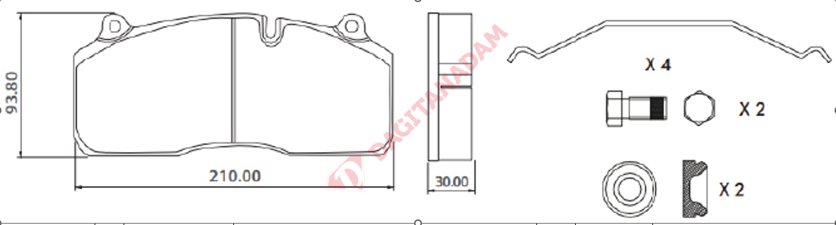 DİSK FREN BALATASI - 29195 BP-W SAF HALDEX