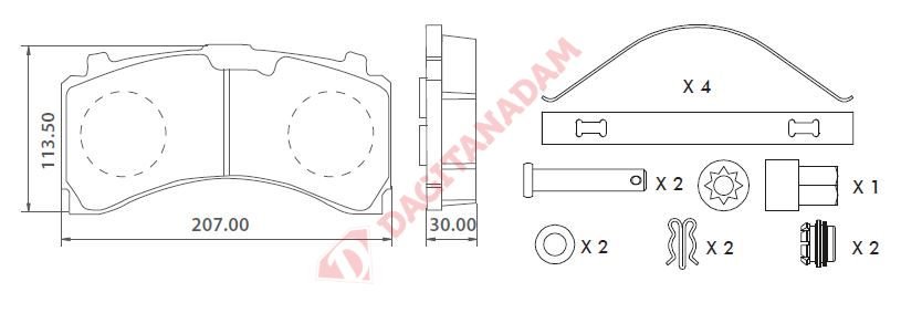 DİSK FREN BALATASI - 29244 MERCEDES YENİ MODEL ARKA
