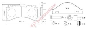 DİSK FREN BALATASI - MERCEDES Y.M ARKA 29244