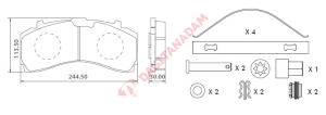 DİSK FREN BALATASI - 29246/29247 MERCEDES YENİ MODEL ÖN