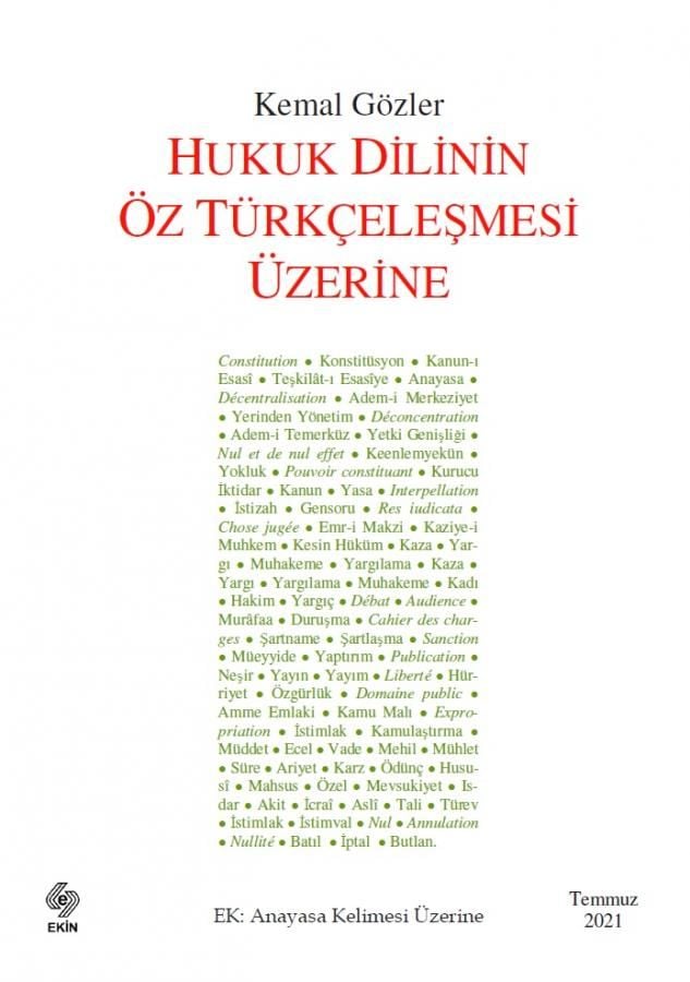 Hukuk Dilinin Öz Türkçeleşmesi