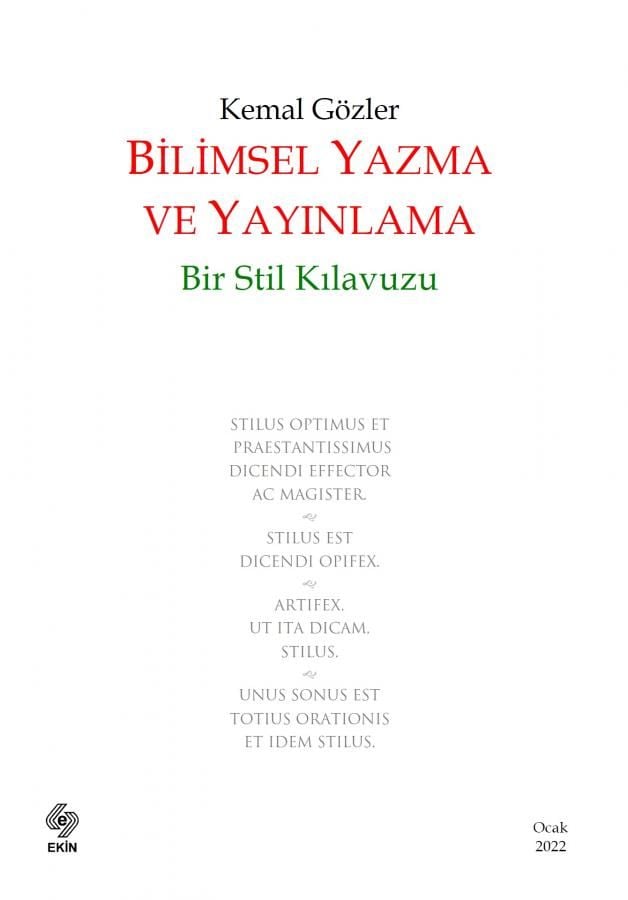 Bilimsel Yazma ve Yayınlama: Bir Stil Kılavuzu